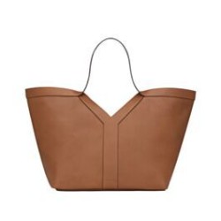 Replica YSL Saint Laurent Y Leather Tote Bag Coffee