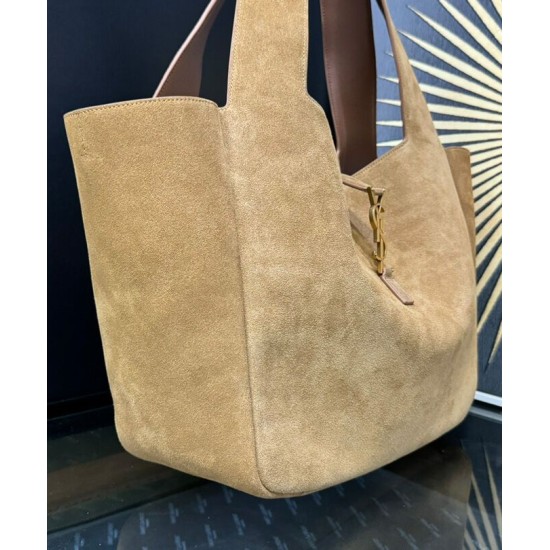 Fake YSL Saint Laurent Le 5 A 7 Bea In Suede Fawn Replica