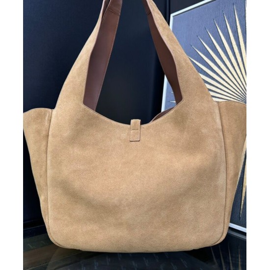 Fake YSL Saint Laurent Le 5 A 7 Bea In Suede Fawn Replica