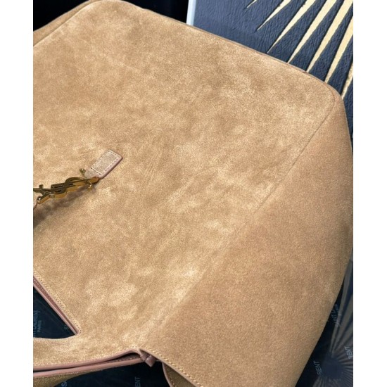 Fake YSL Saint Laurent Le 5 A 7 Bea In Suede Fawn Replica