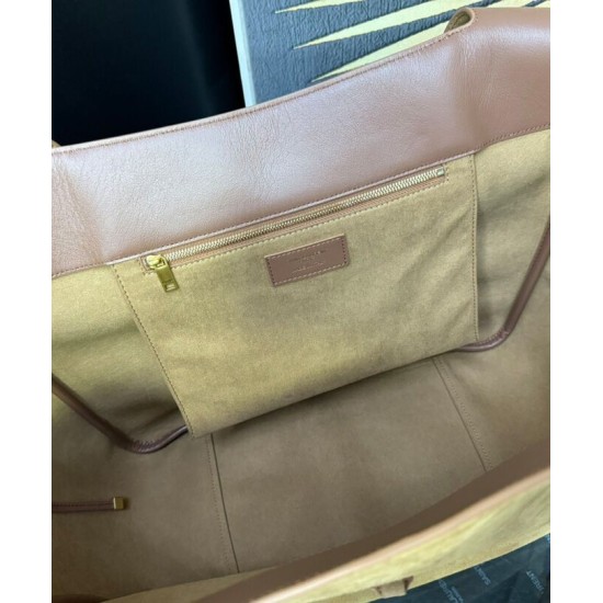 Fake YSL Saint Laurent Le 5 A 7 Bea In Suede Fawn Replica