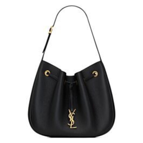 Replica YSL Saint Laurent Paris Vii Small Hobo Grained Black