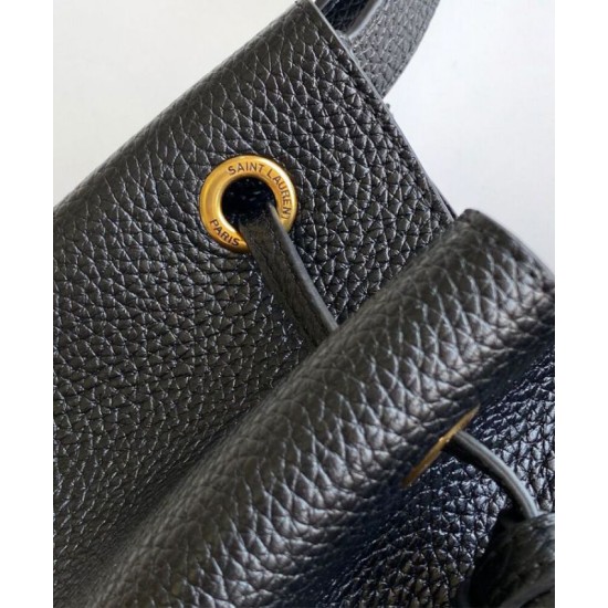 Replica YSL Saint Laurent Paris Vii Small Hobo Grained Black