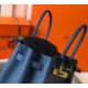 Replica Hermes Birkin 30cm Bag In Blue Agate Clemence Leather