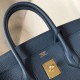 Replica Hermes Birkin 30cm Bag In Blue Agate Clemence Leather