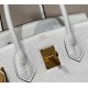 Replica Hermes Birkin 30cm Bag In Blue Brume Clemence Leather GHW