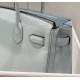 Replica Hermes Birkin 30cm Bag In Blue Brume Clemence Leather GHW