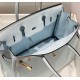 Replica Hermes Birkin 30cm Bag In Blue Brume Clemence Leather GHW
