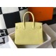 Fake Hermes Birkin 30cm Bag In Jaune Poussin Clemence Leather GHW Replica