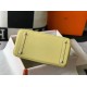 Fake Hermes Birkin 30cm Bag In Jaune Poussin Clemence Leather GHW Replica