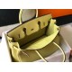 Fake Hermes Birkin 30cm Bag In Jaune Poussin Clemence Leather GHW Replica