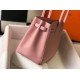 Fake Hermes Pink Clemence Birkin 30cm Bag GHW Replica