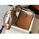 Fake Hermes Evelyne III TPM Mini Bag In Gold Clemence Leather Replica