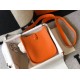 Replica Hermes Evelyne III TPM Mini Bag In Orange Clemence Leather