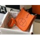 Replica Hermes Evelyne III TPM Mini Bag In Orange Clemence Leather