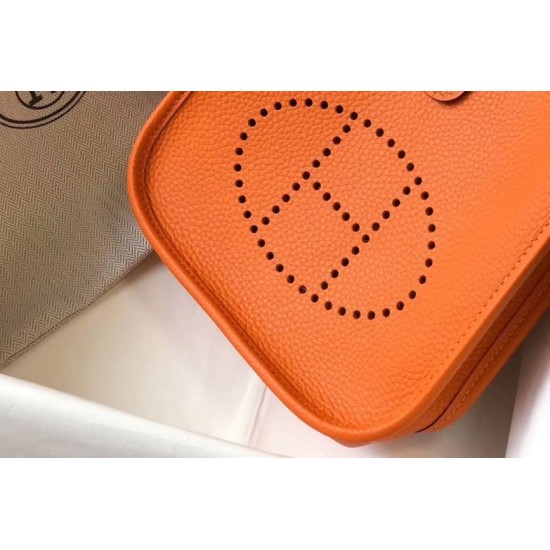 Replica Hermes Evelyne III TPM Mini Bag In Orange Clemence Leather
