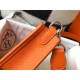 Replica Hermes Evelyne III TPM Mini Bag In Orange Clemence Leather