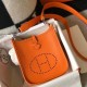 Replica Hermes Evelyne III TPM Mini Bag In Orange Clemence Leather