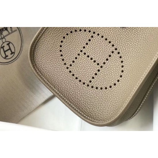Replica Hermes Evelyne III TPM Mini Bag In Taupe Clemence Leather