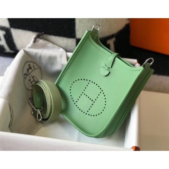 Replica Hermes Evelyne III TPM Mini Bag In Vert Criquet Clemence Leather