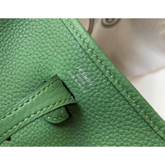 Replica Hermes Evelyne III TPM Mini Bag In Vert Criquet Clemence Leather