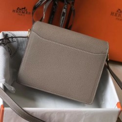 Replica Hermes Sac Roulis Mini Bag In Grey Evercolor Calfskin