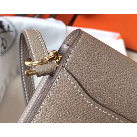Replica Hermes Sac Roulis Mini Bag In Grey Evercolor Calfskin
