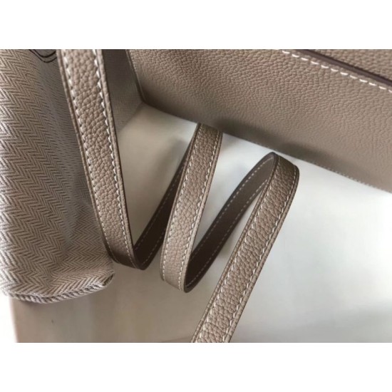 Replica Hermes Sac Roulis Mini Bag In Grey Evercolor Calfskin
