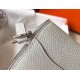 Fake Hermes Sac Roulis Mini Bag In Pearl Grey Evercolor Calfskin Replica