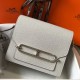 Fake Hermes Sac Roulis Mini Bag In Pearl Grey Evercolor Calfskin Replica