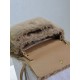 Replica YSL Saint Laurent Niki Large Shoulder Bag in Brown Shearling