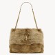 Replica YSL Saint Laurent Niki Large Shoulder Bag in Brown Shearling