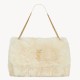 Replica YSL Saint Laurent Niki Oversized Shoulder Bag in White Shearling