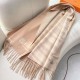 Special Grade Replica Hermès Classical Unisex Cashmere Scarf 70x200 Apricot Clone Sale