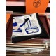 Special Grade Replica Hermes Double-sided same color cashmere scarf 65x185 Blue Clone Sale