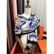 Special Grade Replica Hermes Double-sided same color cashmere scarf 65x185 Blue Clone Sale