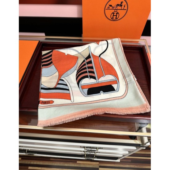 Special Grade Replica Hermes Double-sided same color cashmere scarf 65x185 Pink Clone Sale