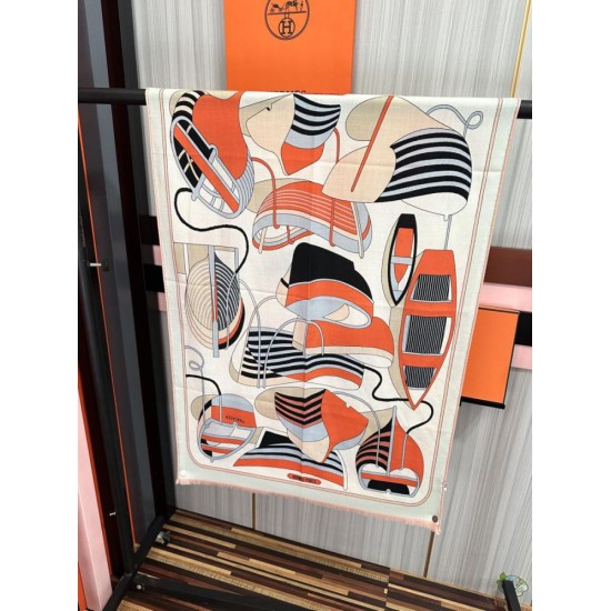 Special Grade Replica Hermes Double-sided same color cashmere scarf 65x185 Pink Clone Sale