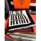 Special Grade Replica Hermes ondsdemarch cashmere silk handkerchief 140 Black Clone Sale