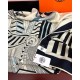 Special Grade Replica Hermes ondsdemarch cashmere silk handkerchief 140 Black Clone Sale