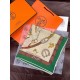 Special Grade Replica Hermès reversible cashmere scarf with a leaping horse design 140 Green Clone Sale