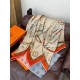 Special Grade Replica Hermès reversible cashmere scarf with a leaping horse design 140 Organge Clone Sale