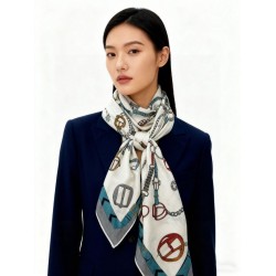 Special Grade Replica Hermès reversible cashmere scarf with a leaping horse design 140 Gray Clone Sale