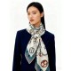 Special Grade Replica Hermès reversible cashmere scarf with a leaping horse design 140 Gray Clone Sale