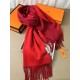 Special Grade Replica Hermes Classic Reversible Two-Tone Cashmere Shawl 70 x 200 Red Clone Sale