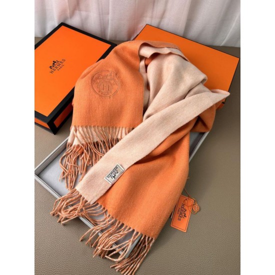 Best Replica Hermes Classic Reversible Two-Tone Cashmere Shawl 70 x 200 Orange Fake At Cheap Price Special Grade Replica Hermes Classic Reversible Two-Tone Cashmere Shawl 70 x 200 Orange Clone Sale