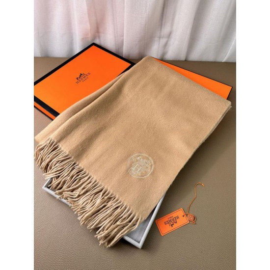 Special Grade Replica Hermes Classic Reversible Two-Tone Cashmere Shawl 70 x 200 Brown Clone Sale