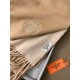 Special Grade Replica Hermes Classic Reversible Two-Tone Cashmere Shawl 70 x 200 Brown Clone Sale