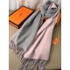 Special Grade Replica Hermes Classic Reversible Two-Tone Cashmere Shawl 70 x 200 Gray/Pink Clone Sale