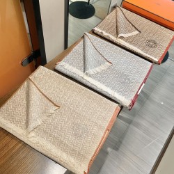 Special Grade Replica Hermes herringbone wool scarf 36x200cm Gray Clone Sale